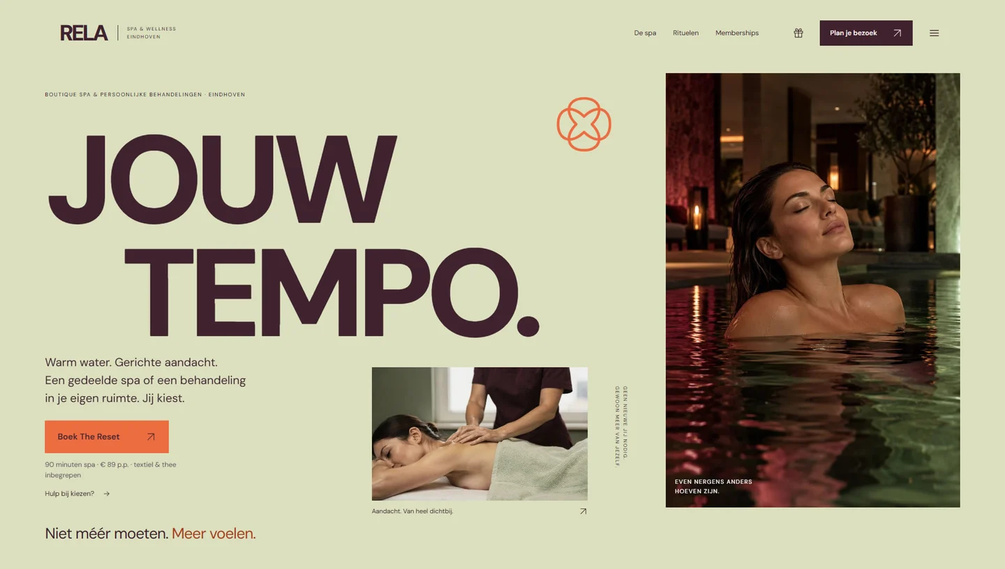 RELA — ontwerp en beeldtaal rond persoonlijke aandacht en ontspanning.