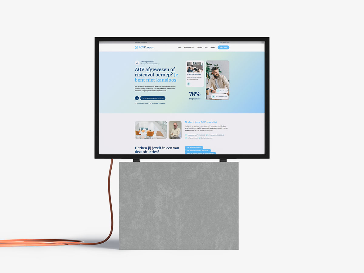 Gerealiseerde website: AOV Kompas
