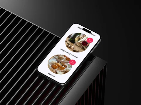 Telefoon met wijnproeverijen en high tea van SAMEN Eten & Drinken.